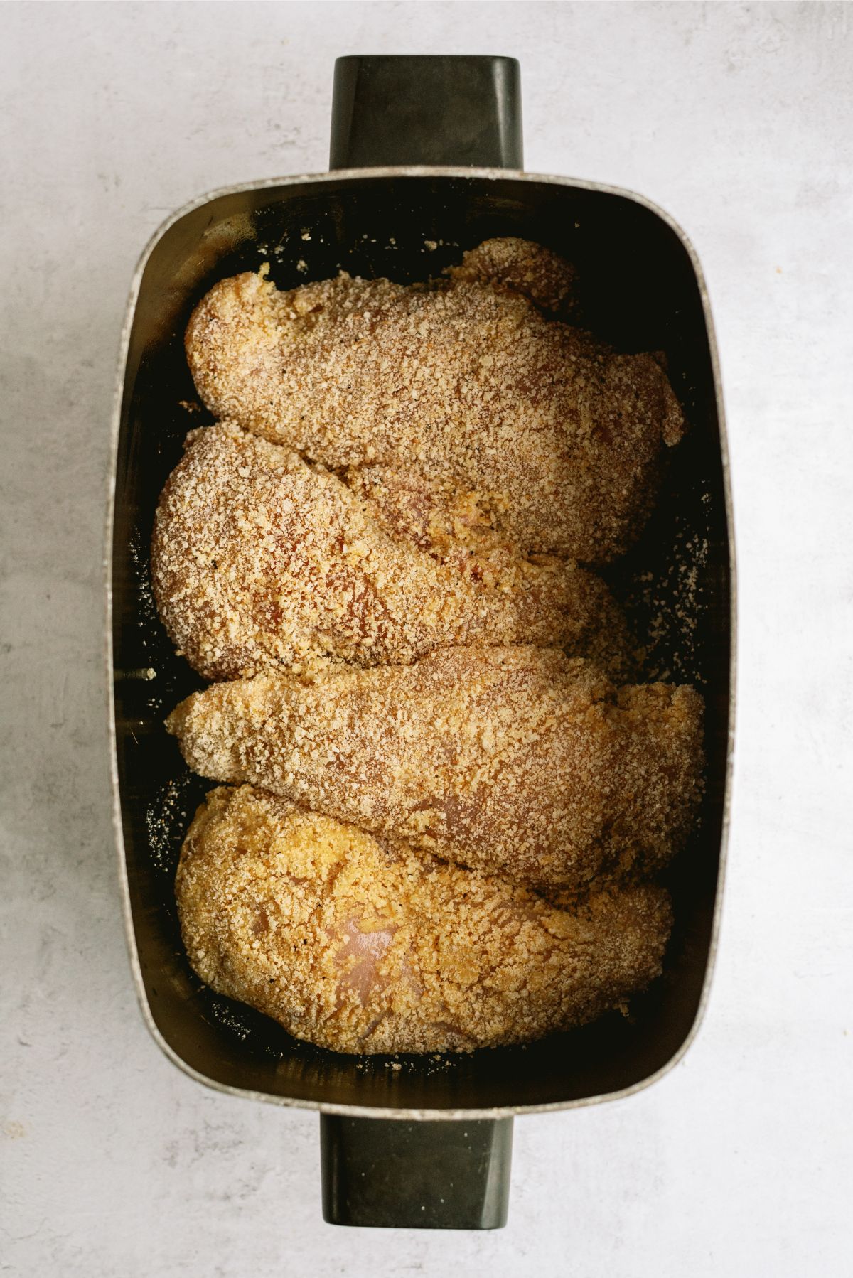 Breaded chicken breast in the slow cooker