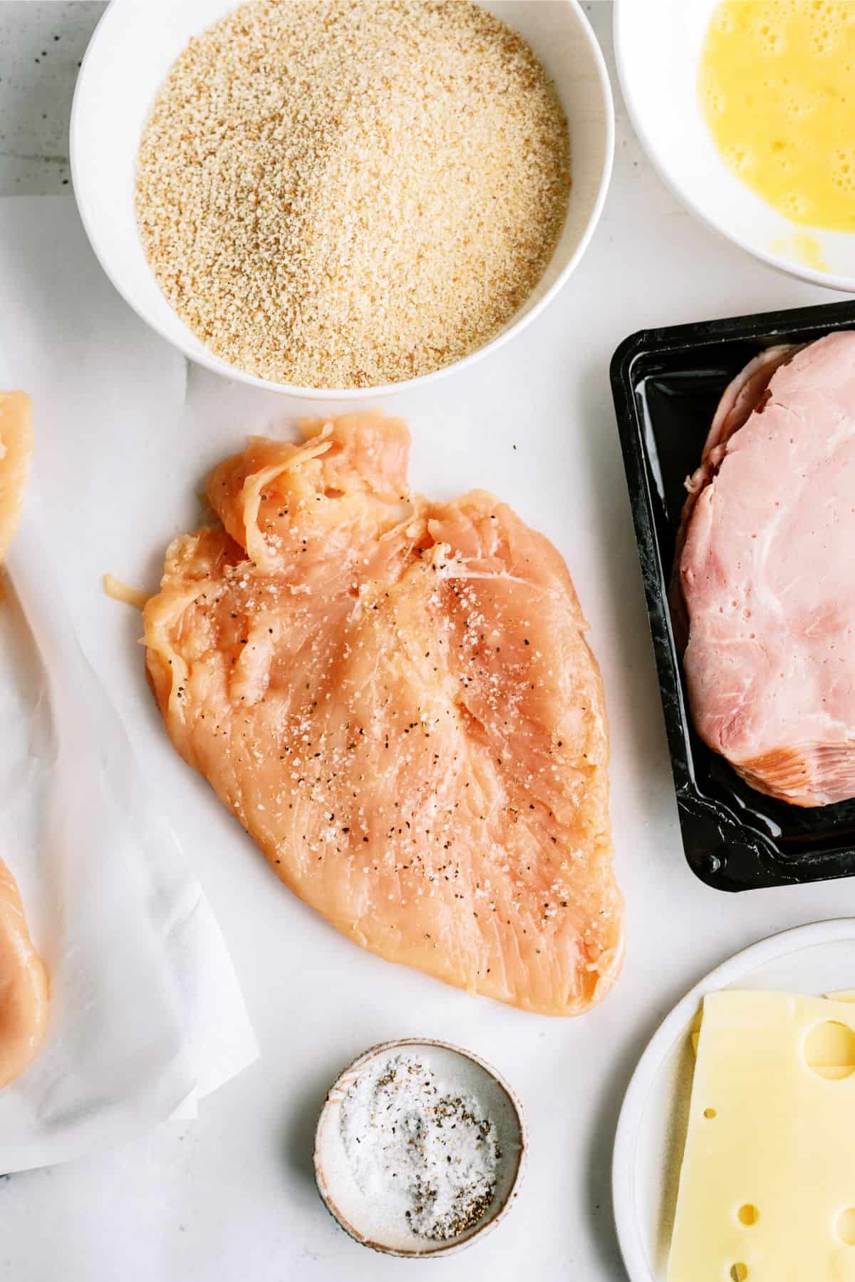 Chicken breast seasoned with salt and pepper