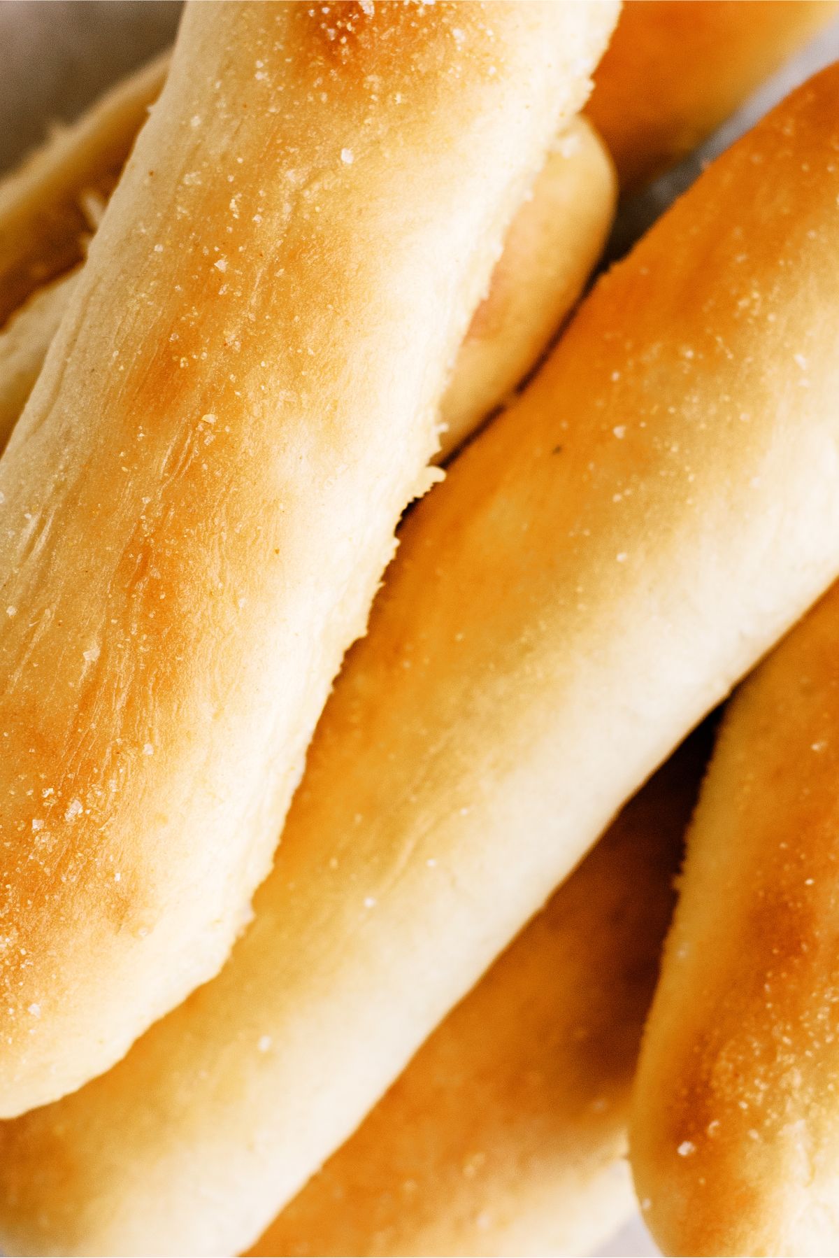 Close up of freshly baked Olive Garden Breadsticks Copycat Recipe