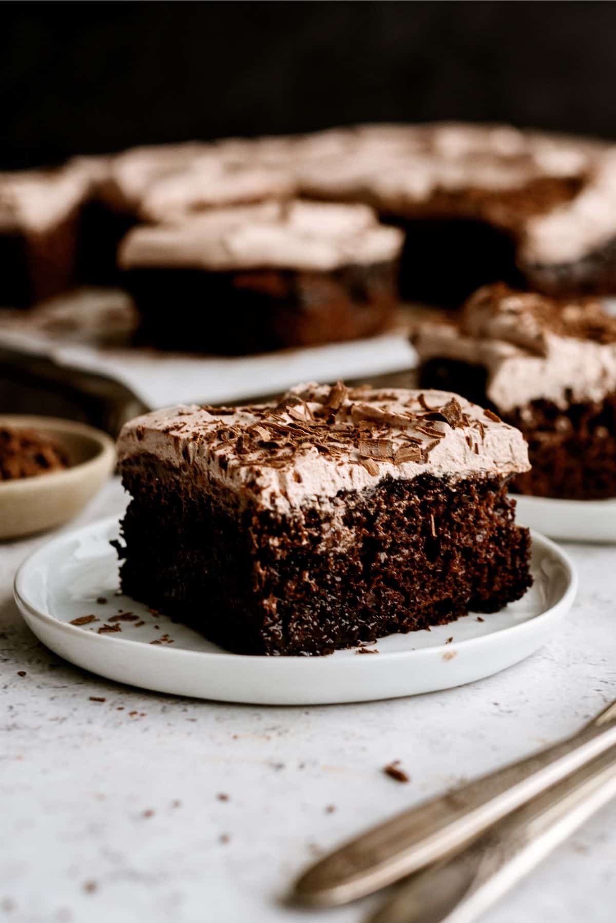 Hot Fudge Chocolate Poke Cake