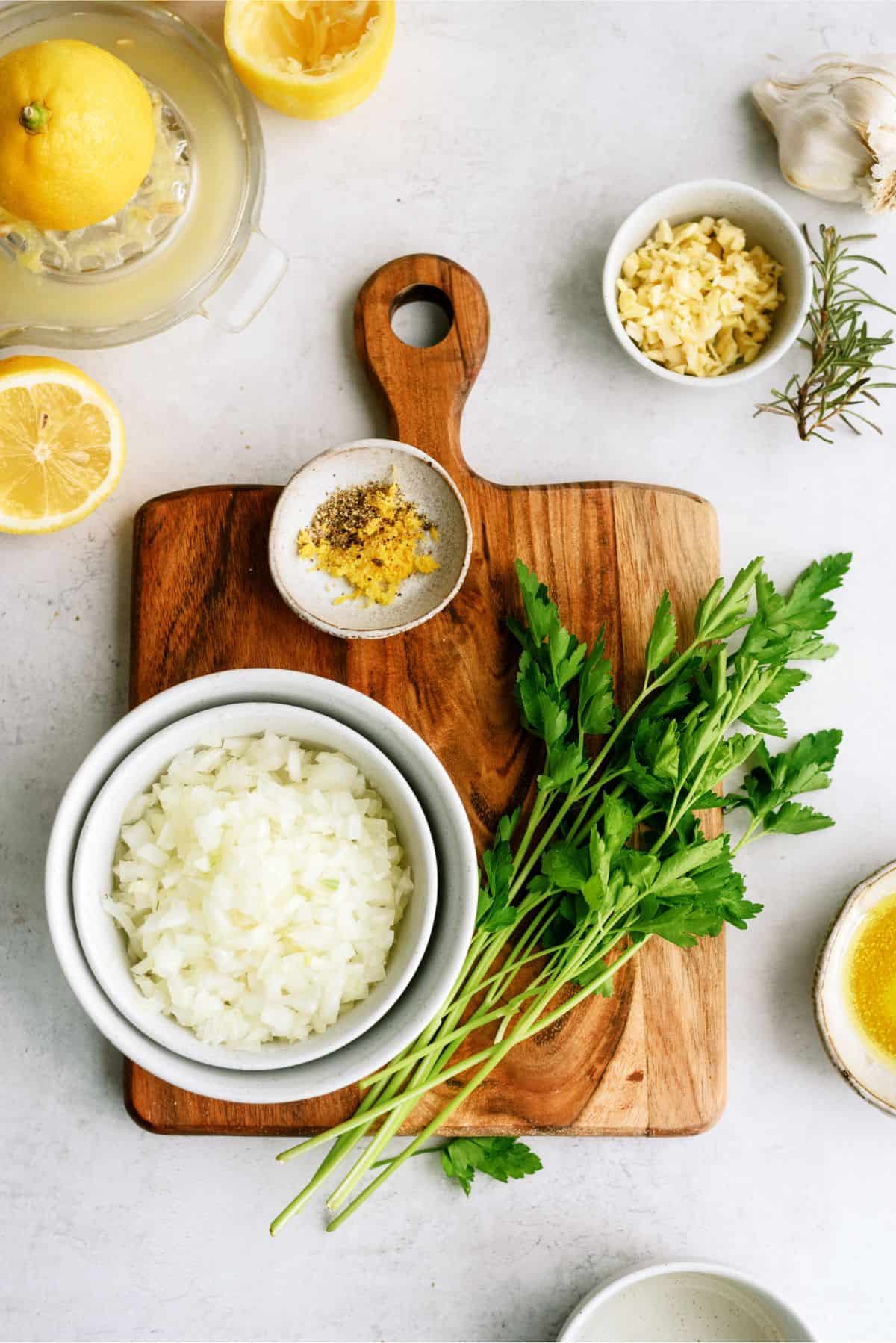 Ingredients for Lemon glaze sauce