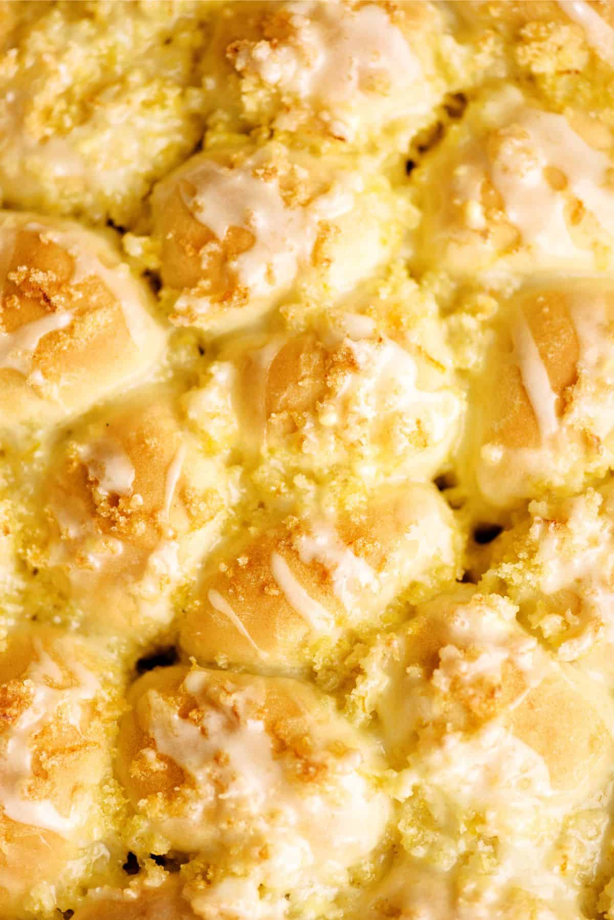 Close up of Easy Lemon Pull-Apart Rolls