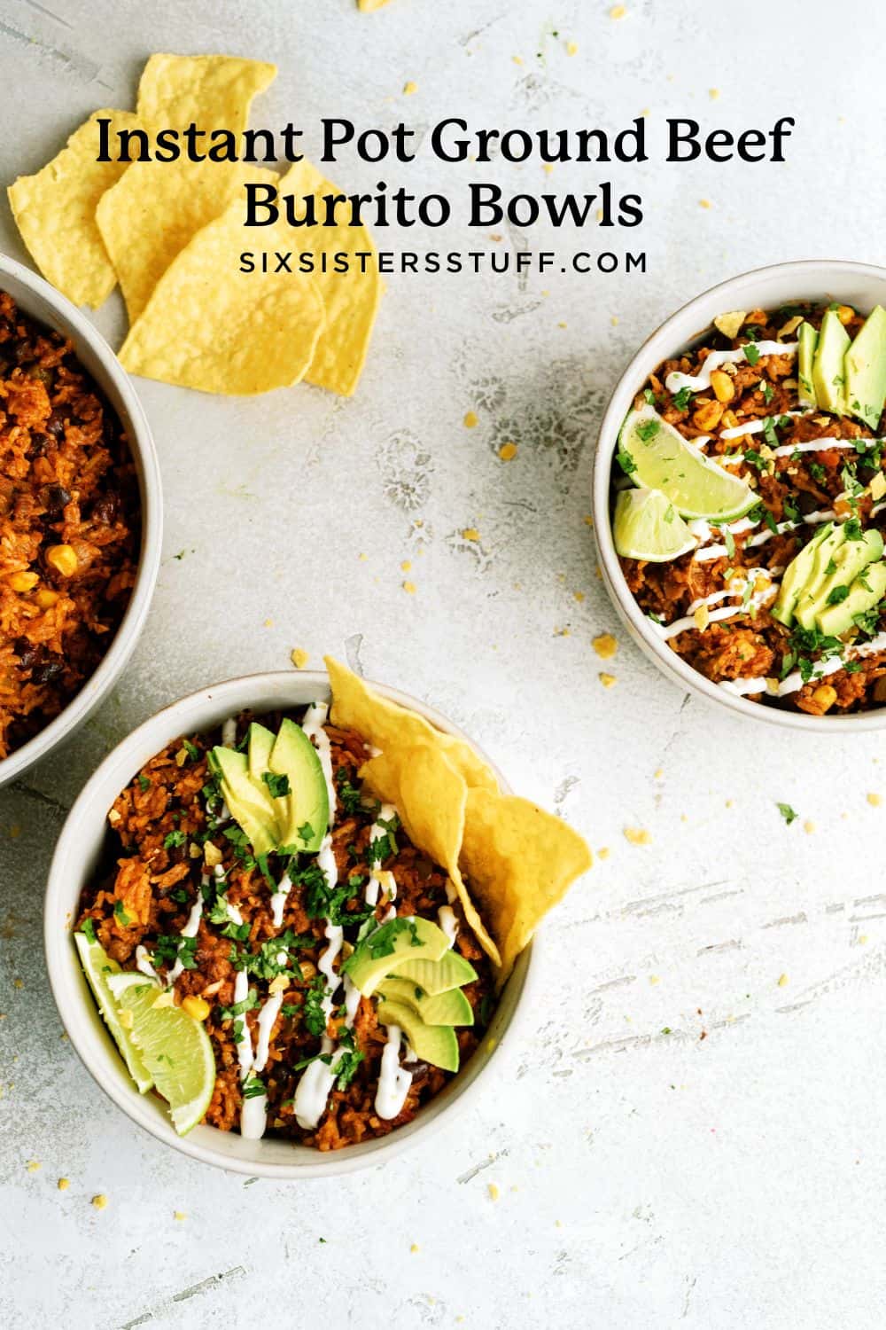 Instant Pot Ground Beef Burrito Bowls Recipe