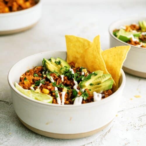 Instant Pot Ground Beef Burrito Bowls Recipe Six Sisters' Stuff