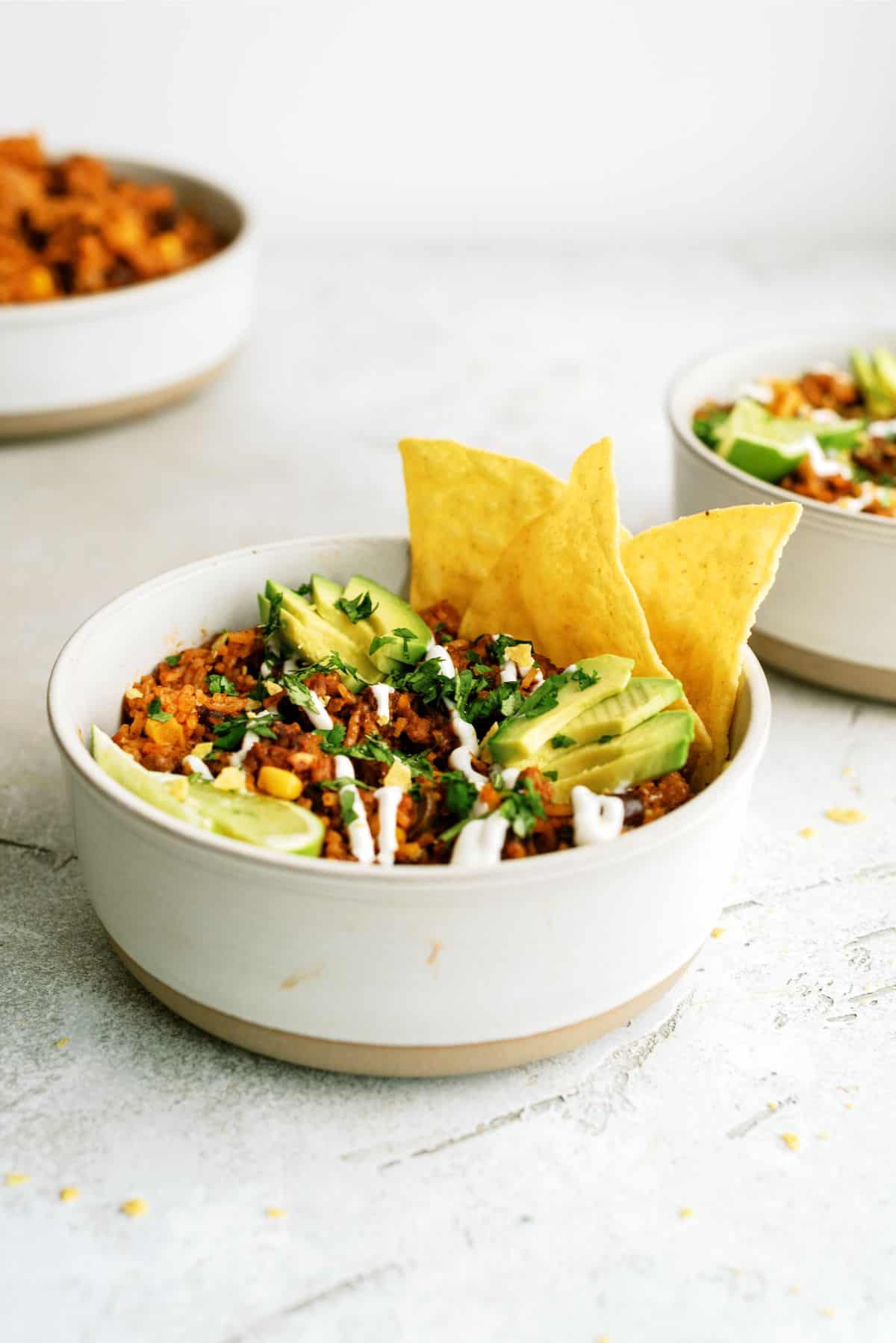 Instant Pot Ground Beef Burrito Bowls Recipe