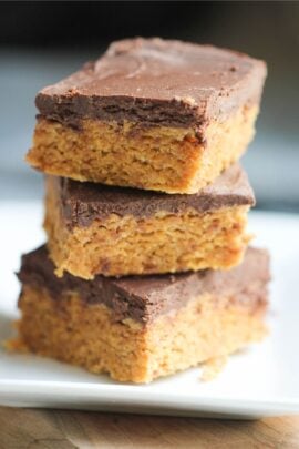 no bake peanut butter cornflake bars