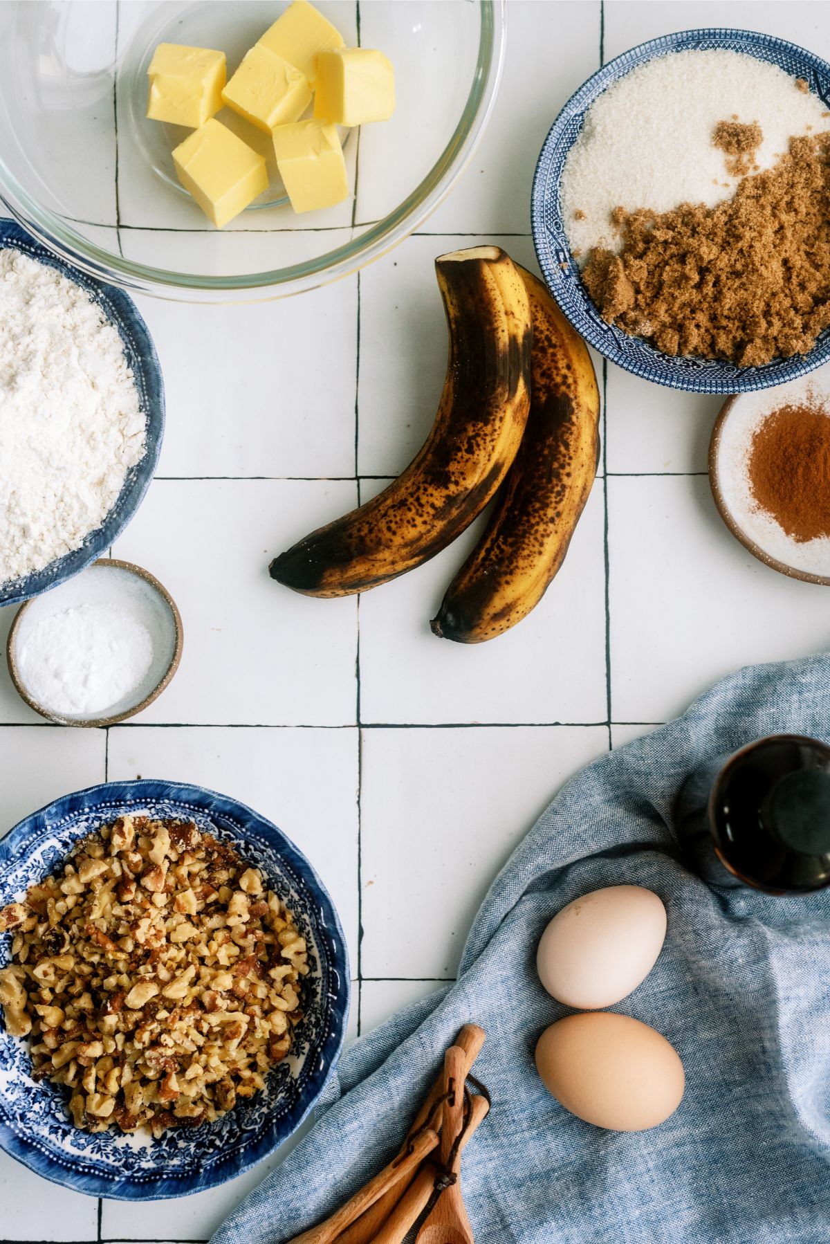 Ingredients needed to make Banana Bread 