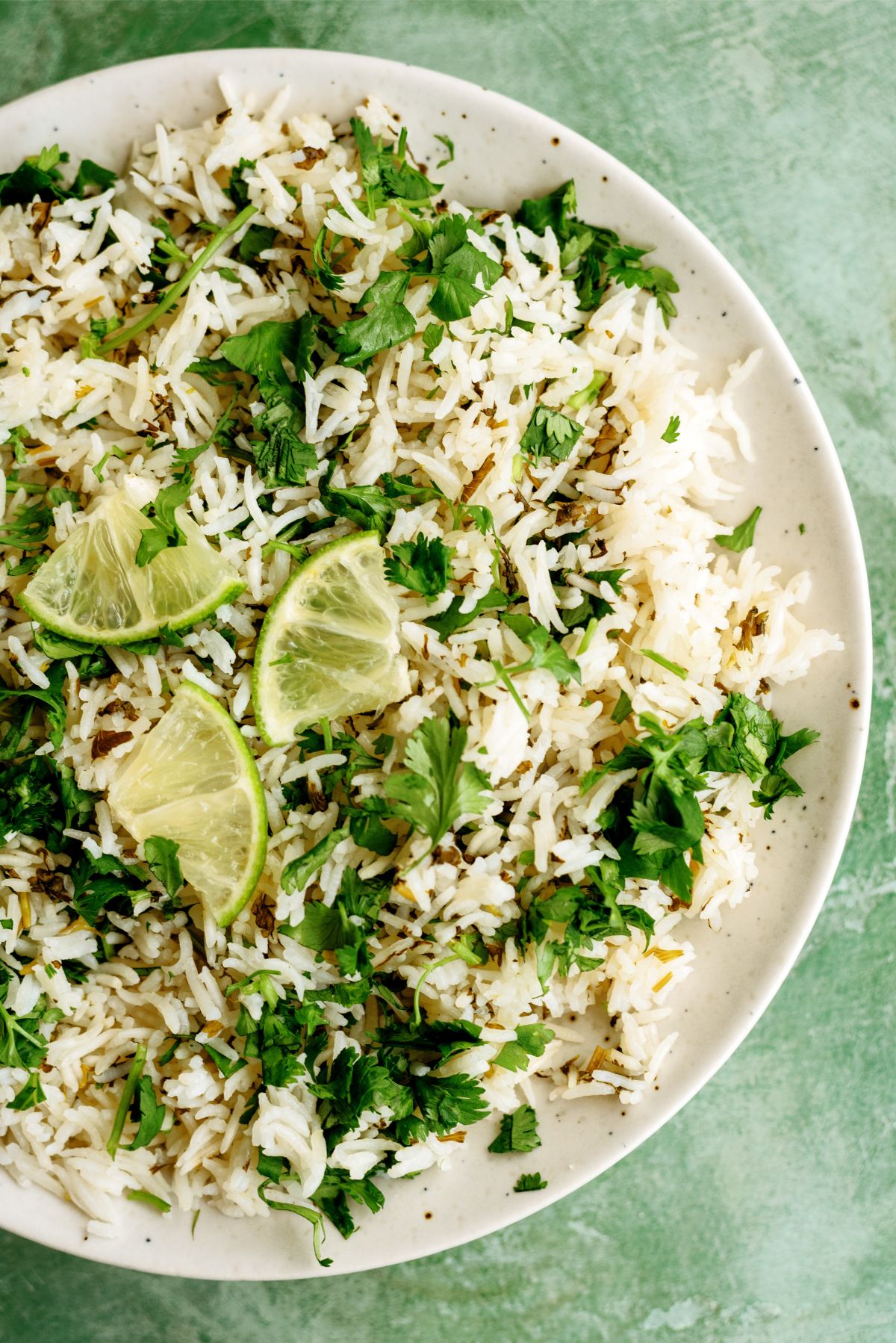 Top view of Instant Pot Cilantro Lime Rice