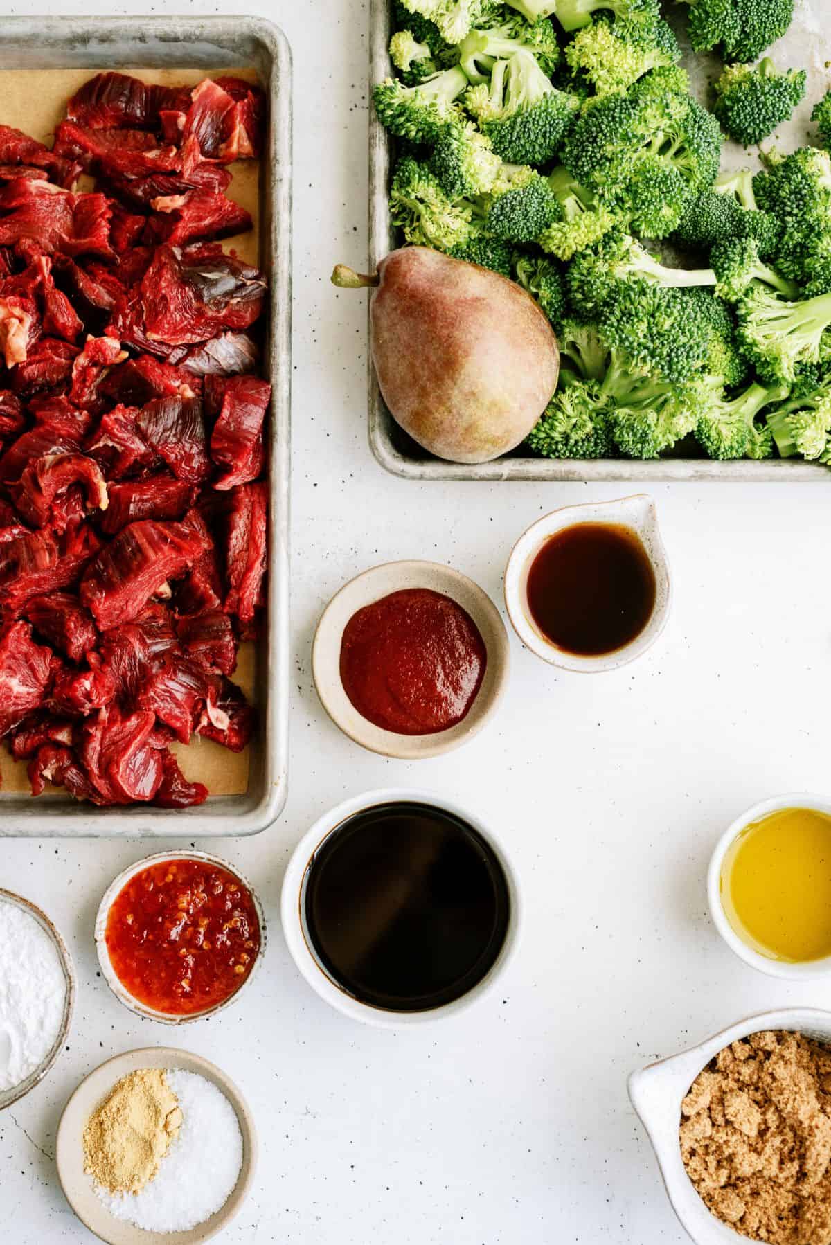 Ingredients to make Beef and Broccoli Recipe