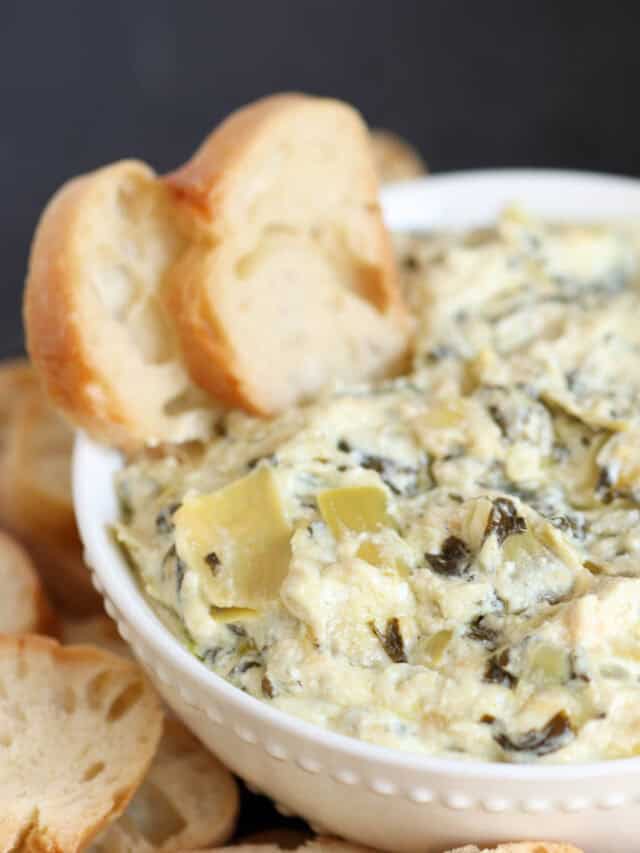 Slow Cooker Spinach Artichoke Dip Recipe Six Sisters' Stuff