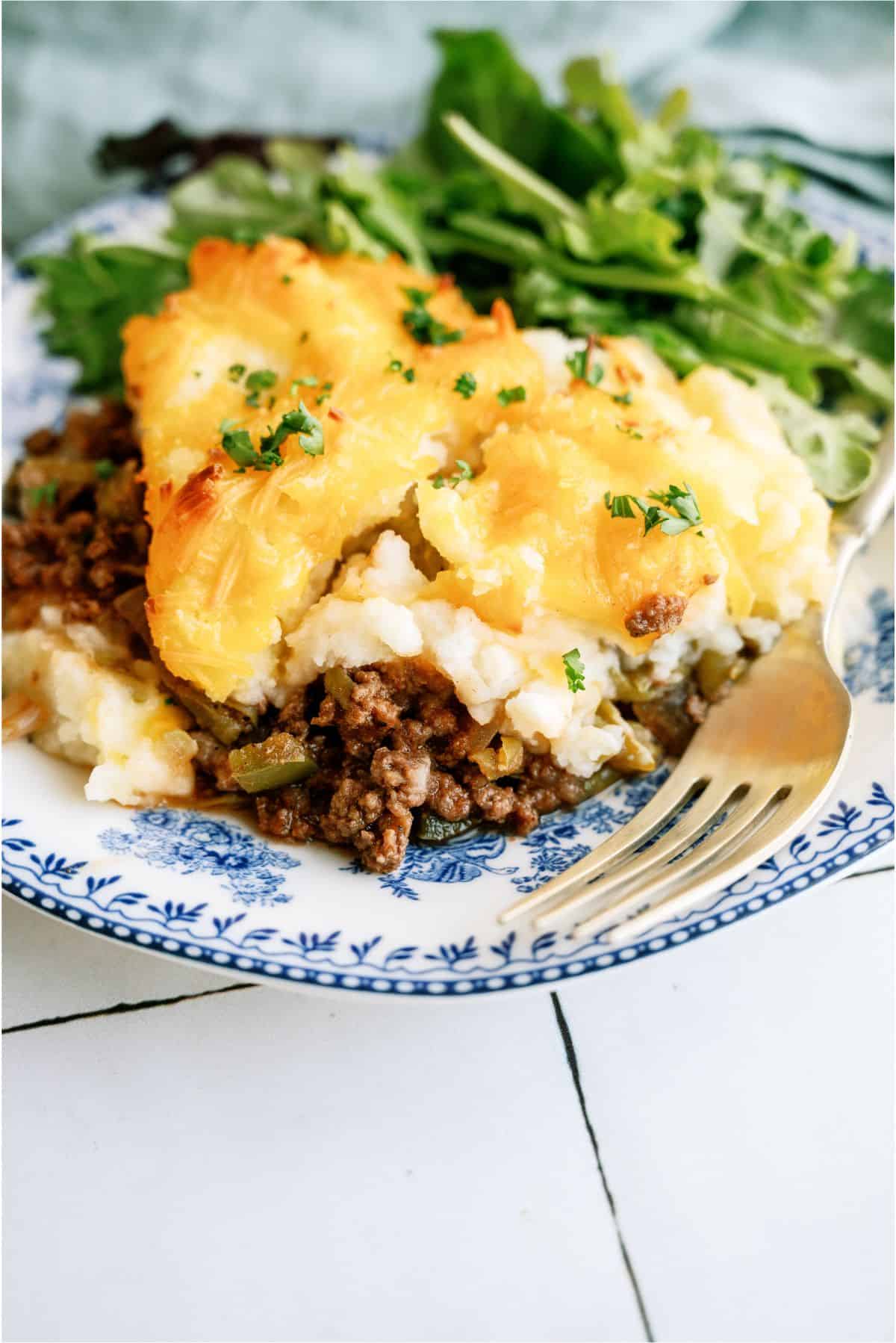 A serving of Bob Clark Casserole on a plate