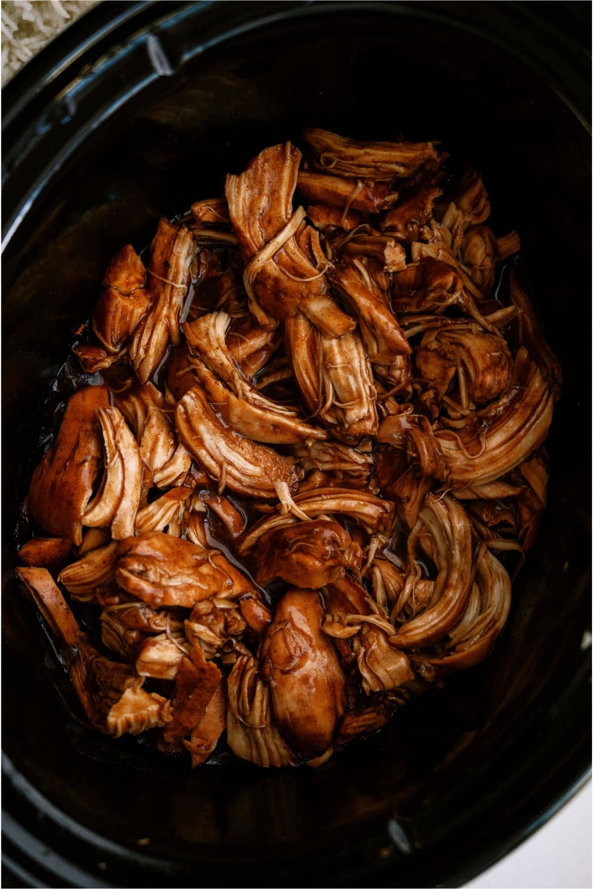 Slow Cooker Asian Glazed Chicken in the slow cooker