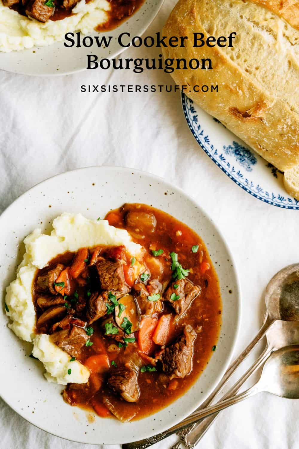 Slow Cooker Beef Bourguignon Recipe
