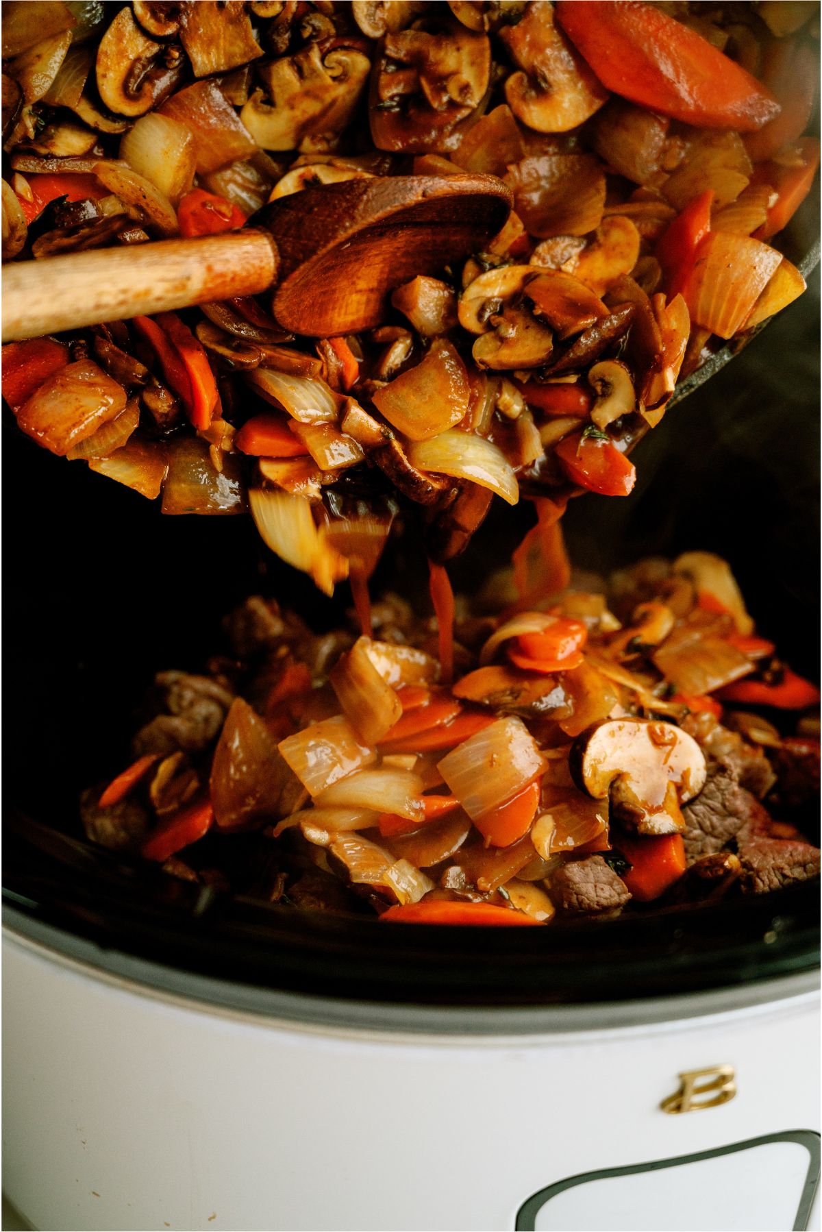 Adding ingredients from skillet into slow cooker