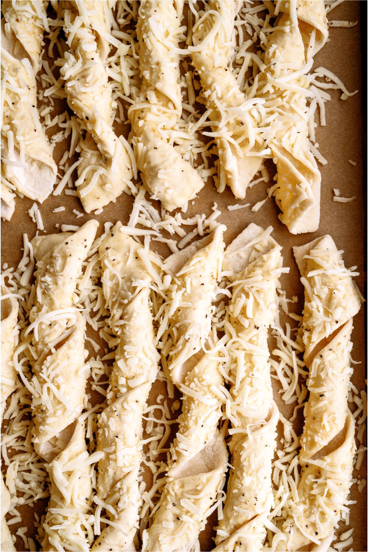 Twisted Cheese Breadsticks unbaked