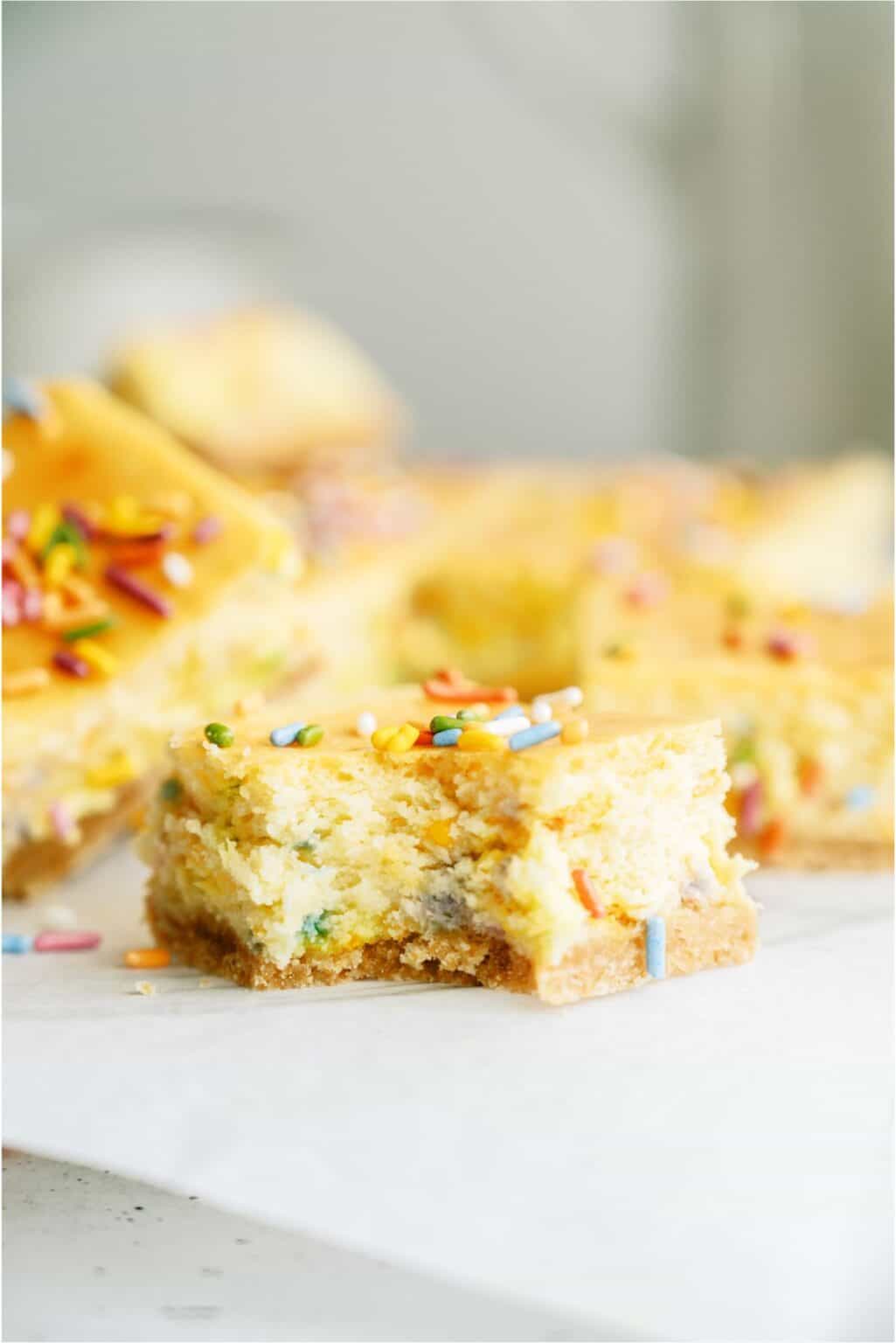 Cake Batter Cheesecake Bars Recipe Six Sisters' Stuff