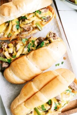 Philly Cheesesteaks on a pan