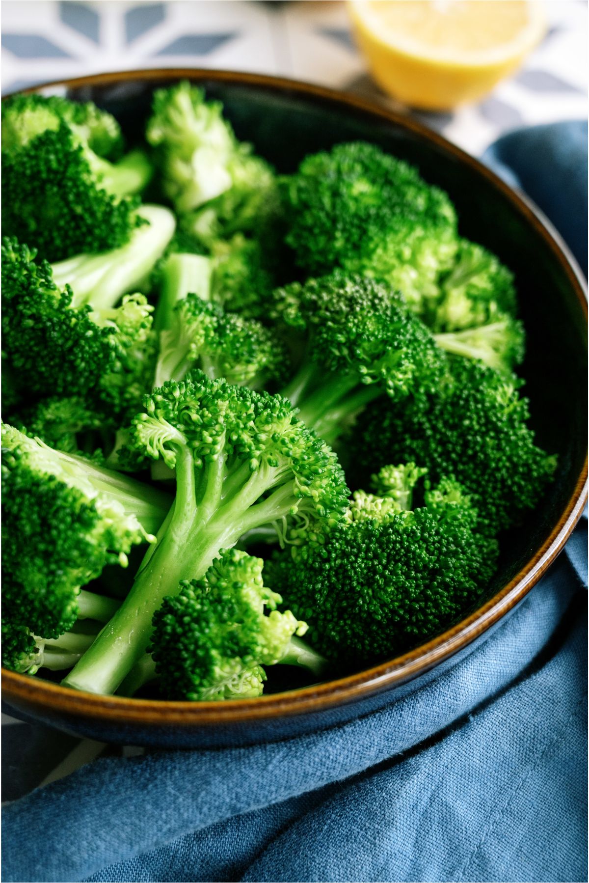 A bowl of Steamed Broccoli