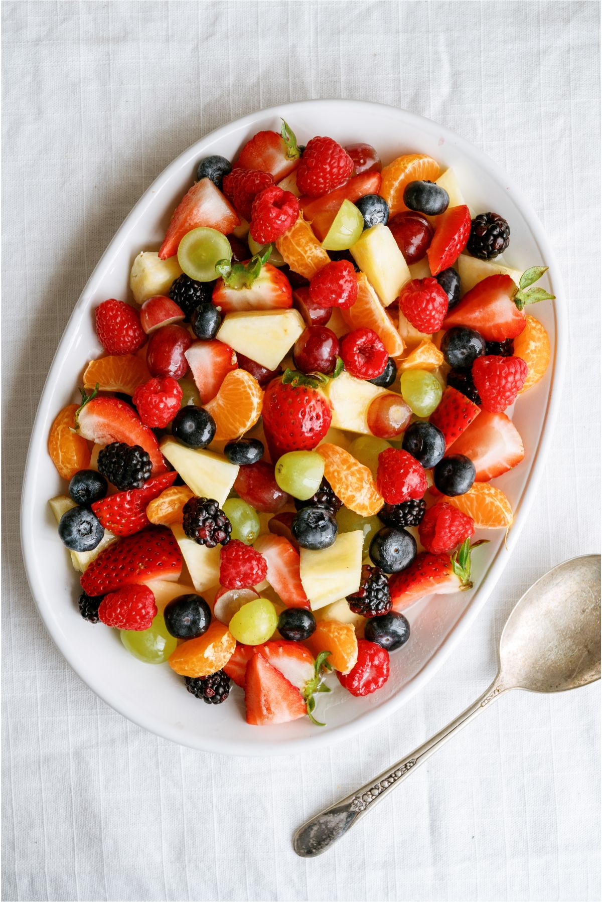 Pina Colada Fruit Salad on a platter