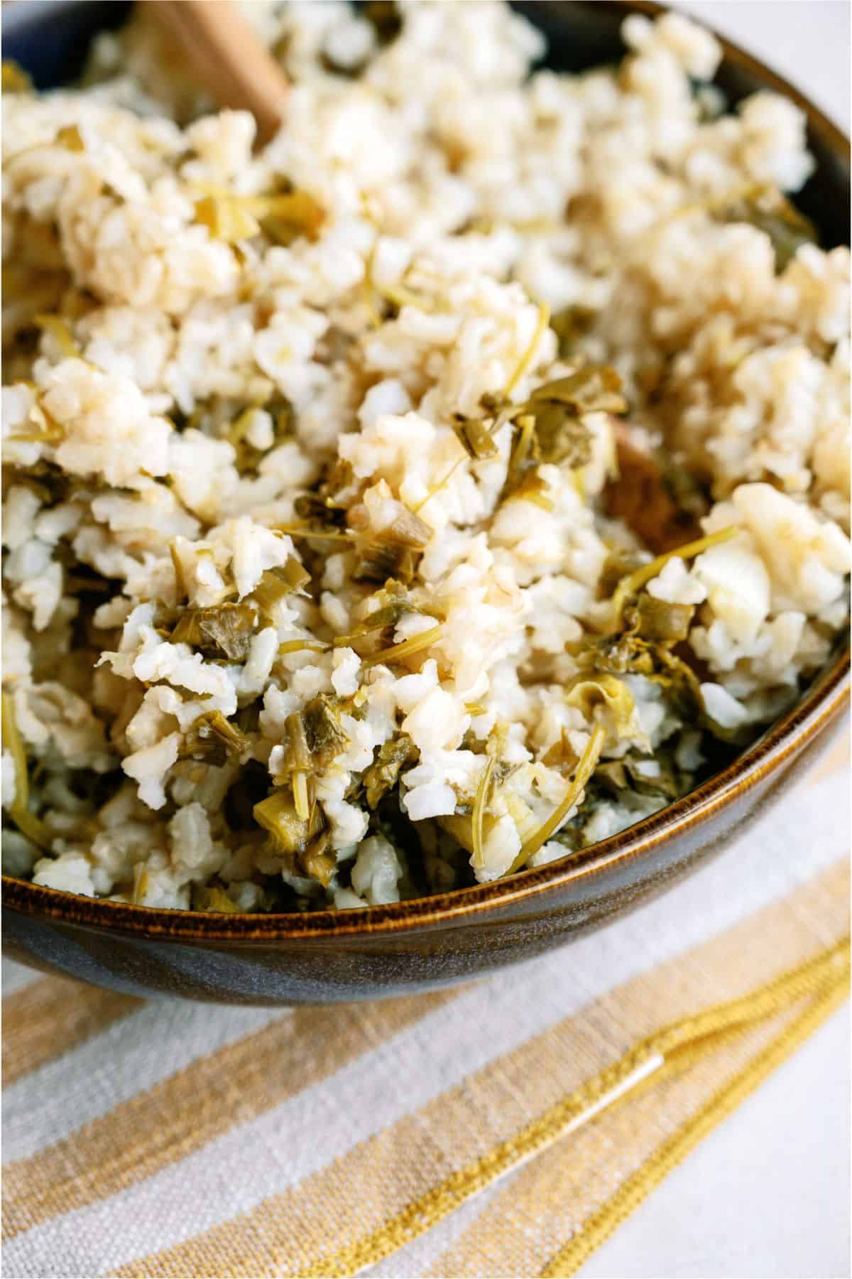 Cilantro rice in the a bowl