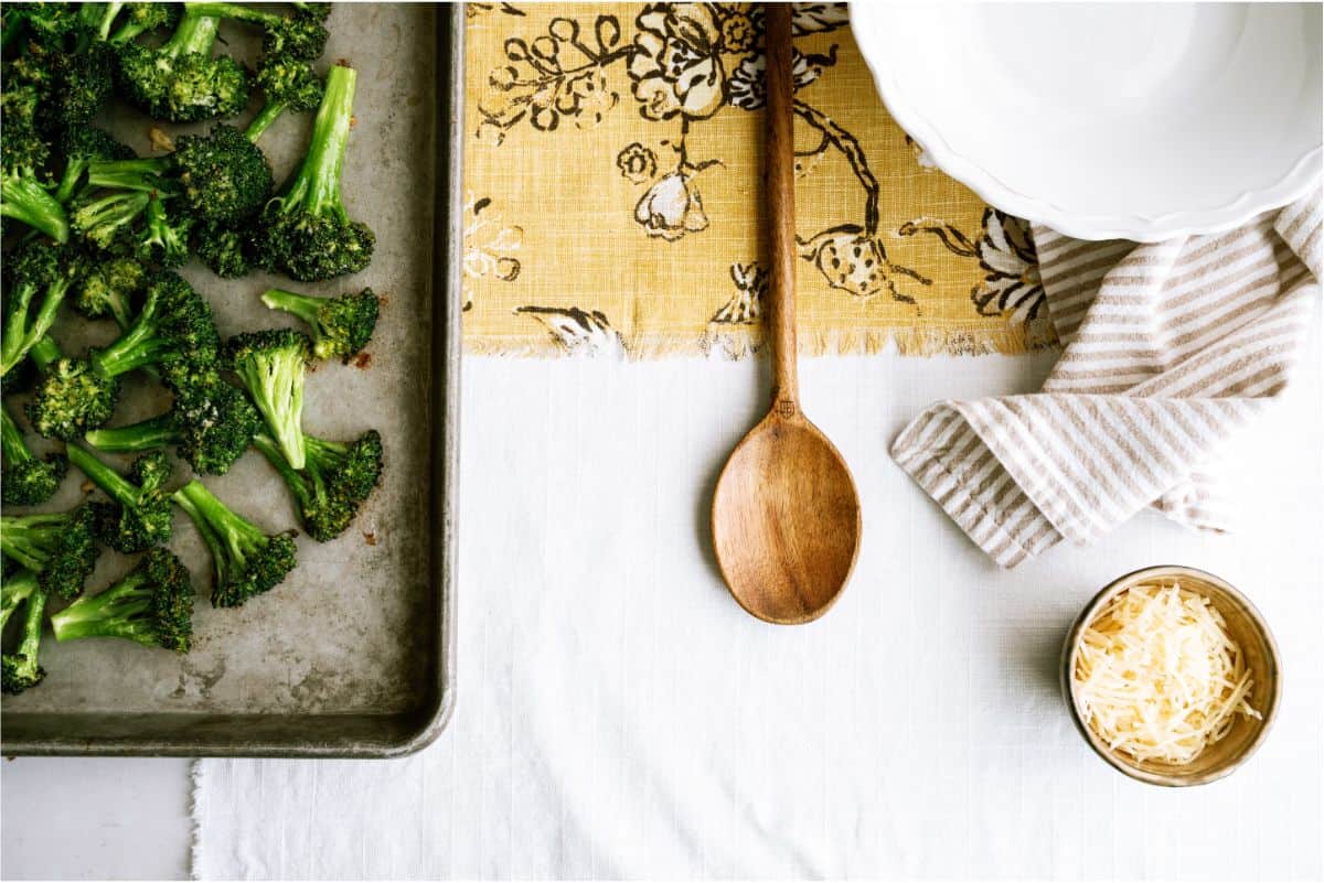 Ingredients needed to make Oven Roasted Parmesan Broccoli