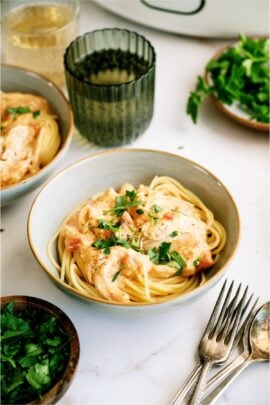 slow cooker chicken spaghetti