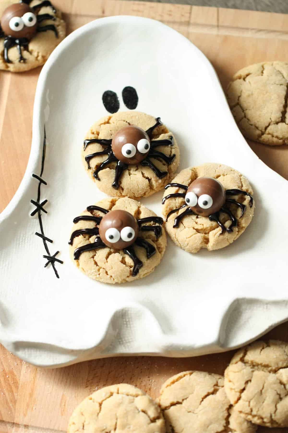 Peanut Butter Spider Cookies