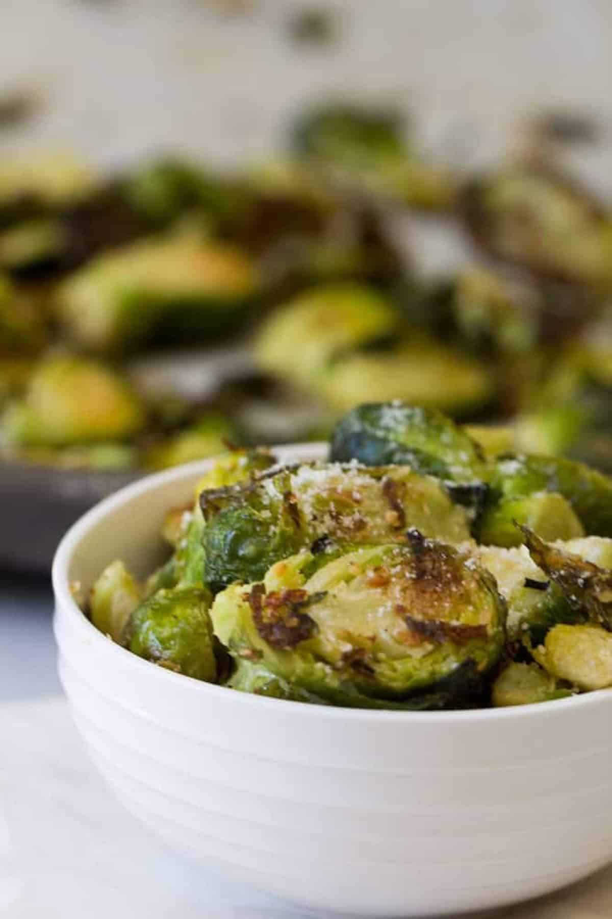 Garlic Parmesan Roasted Brussels Sprouts