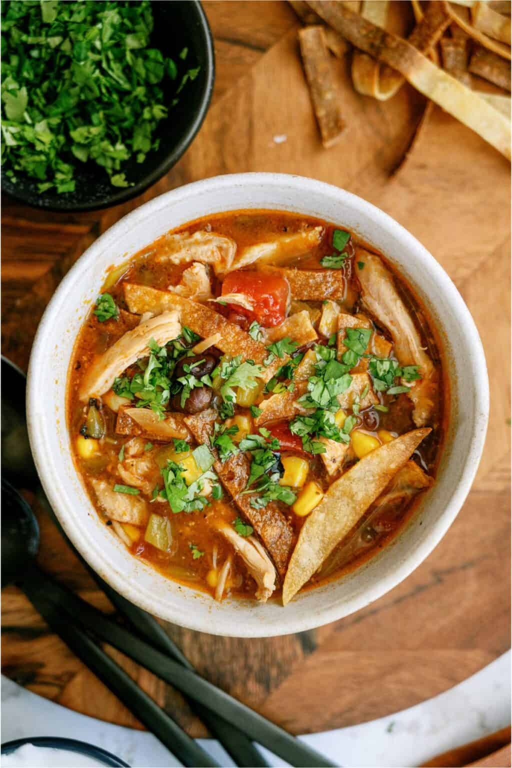 Easy Crock Pot Chicken Tortilla Soup Recipe Six Sisters' Stuff