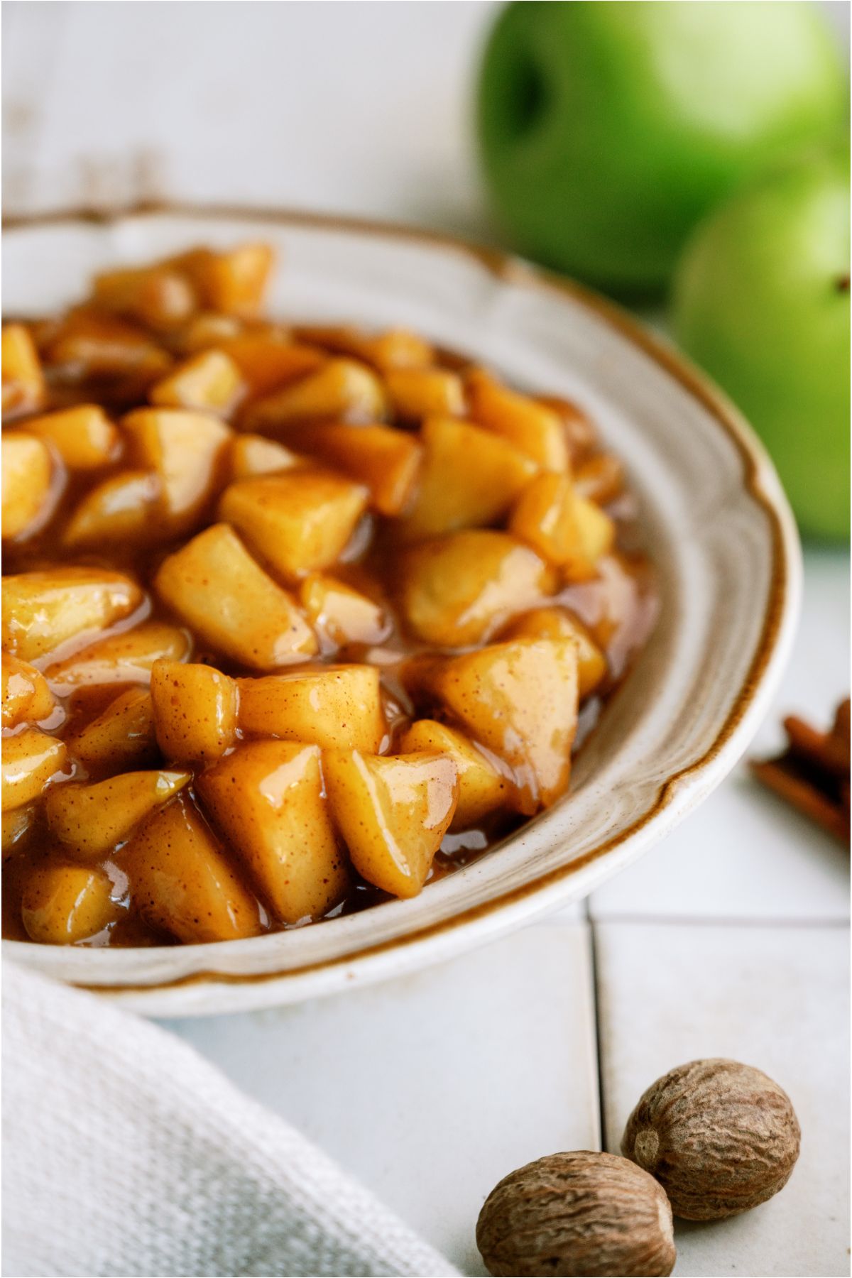 Apple Pie Filling in a serving bowl.