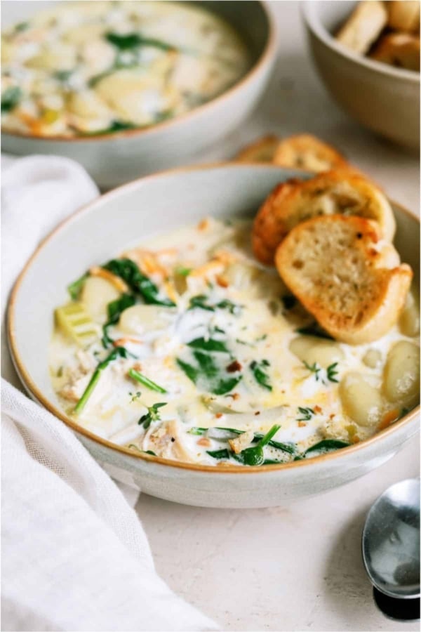 Creamy Chicken Gnocchi Soup Recipe - Six Sisters' Stuff