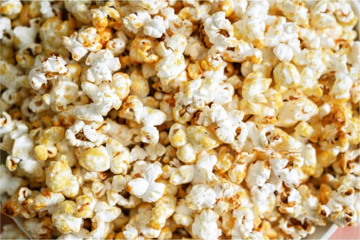 Close up of Easy Homemade Kettle Corn.