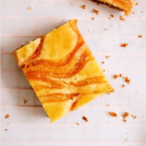 Guava Cheesecake Bar on a white background.