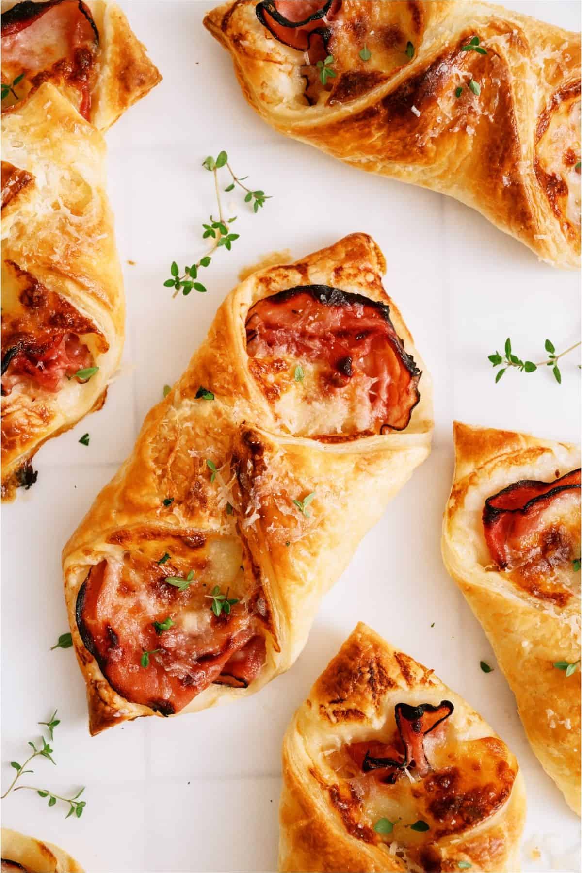 Ham and Swiss Puff Pastries Recipe